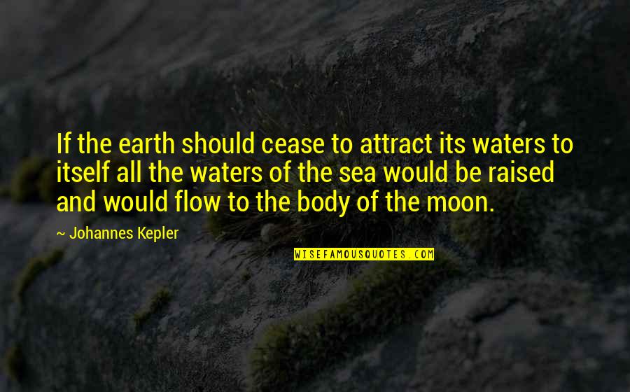 Moon And The Sea Quotes By Johannes Kepler: If the earth should cease to attract its