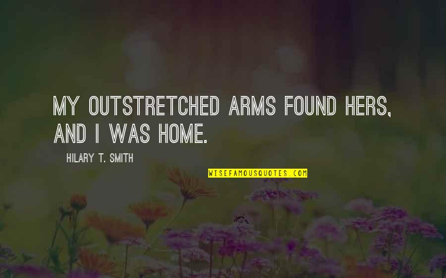 Moon Phase Anime Quotes By Hilary T. Smith: My outstretched arms found hers, and I was