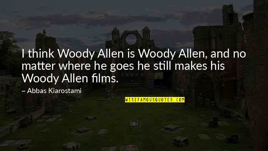 Moondust Jaymes Quotes By Abbas Kiarostami: I think Woody Allen is Woody Allen, and