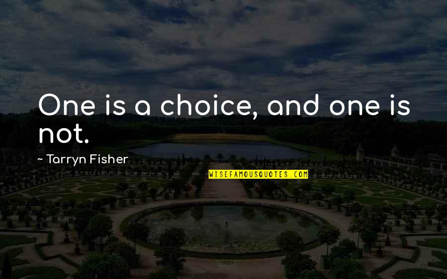 More Than One Soulmate Quotes By Tarryn Fisher: One is a choice, and one is not.