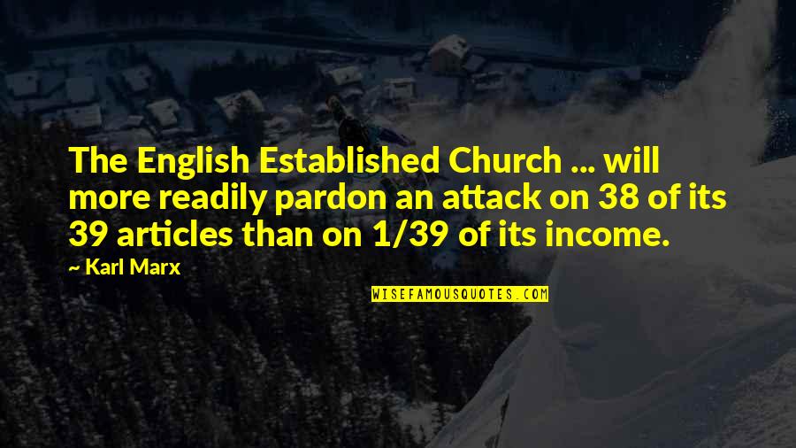 Mortensen Elementary Quotes By Karl Marx: The English Established Church ... will more readily