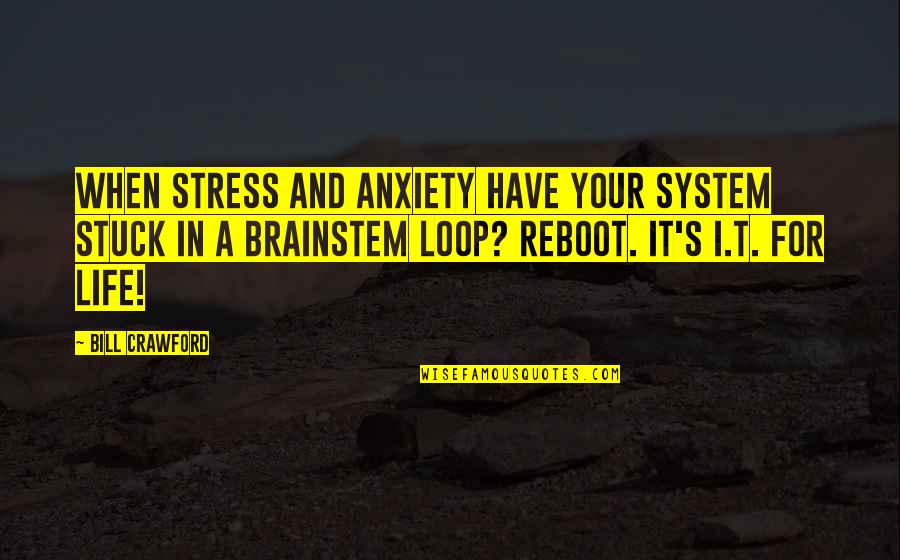 Moteki Quotes By Bill Crawford: When stress and anxiety have your system stuck