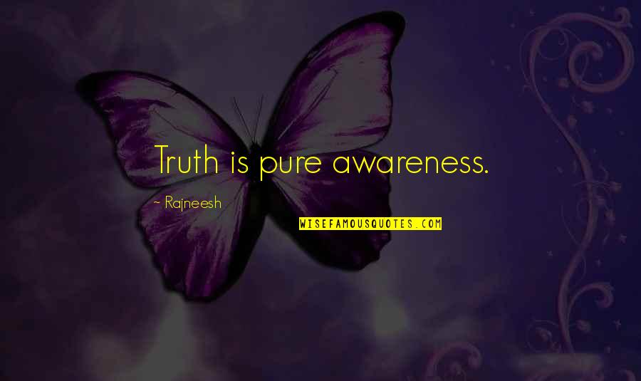 Motivation Tumblr Quotes By Rajneesh: Truth is pure awareness.