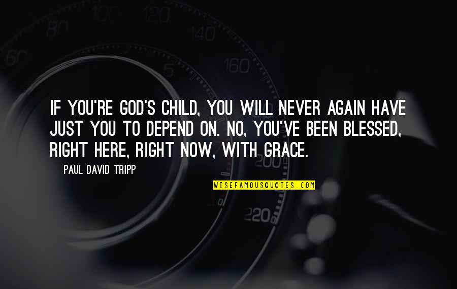Motivational Flying Quotes By Paul David Tripp: If you're God's child, you will never again