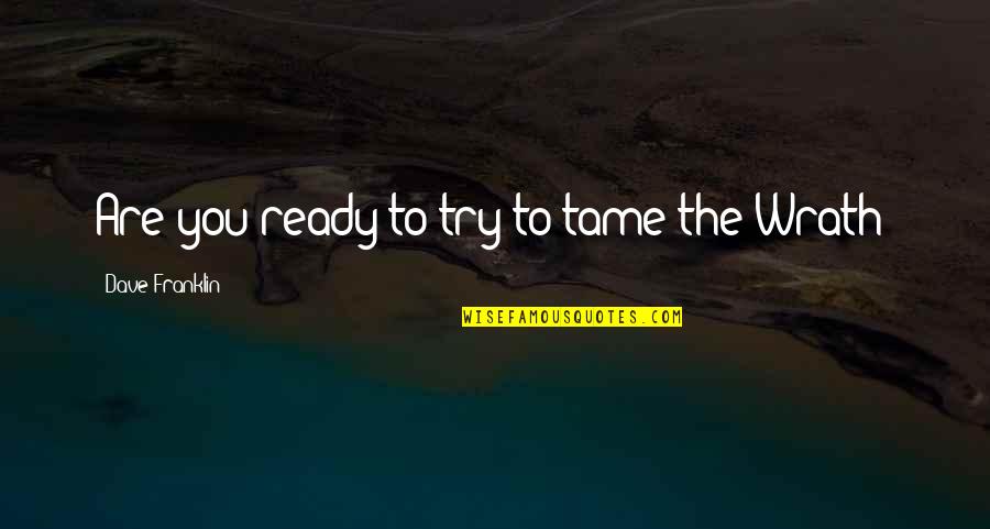 Motivational Physiotherapy Quotes By Dave Franklin: Are you ready to try to tame the