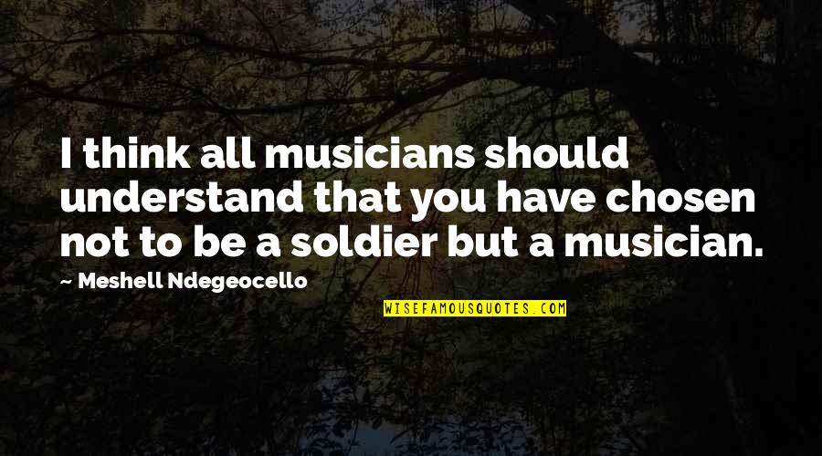 Mountain Snowboard Quotes By Meshell Ndegeocello: I think all musicians should understand that you