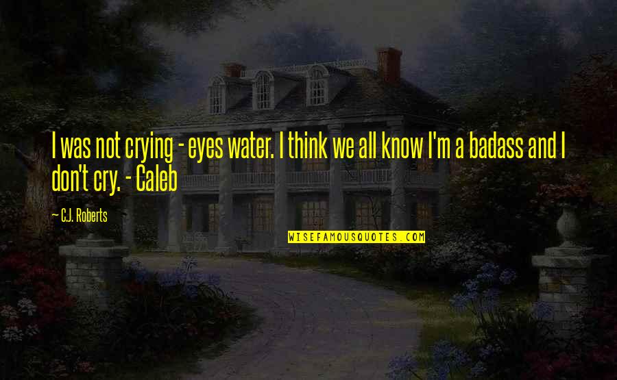 Muck Sticky Quotes By C.J. Roberts: I was not crying - eyes water. I