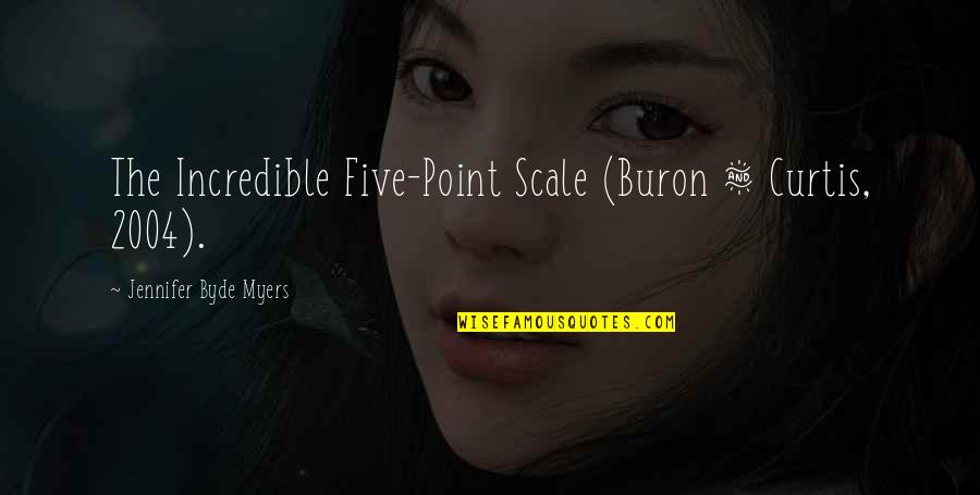 Mudrosti Quotes By Jennifer Byde Myers: The Incredible Five-Point Scale (Buron & Curtis, 2004).