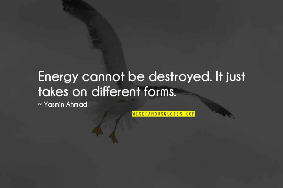 Mujibur Letterman Quotes By Yasmin Ahmad: Energy cannot be destroyed. It just takes on