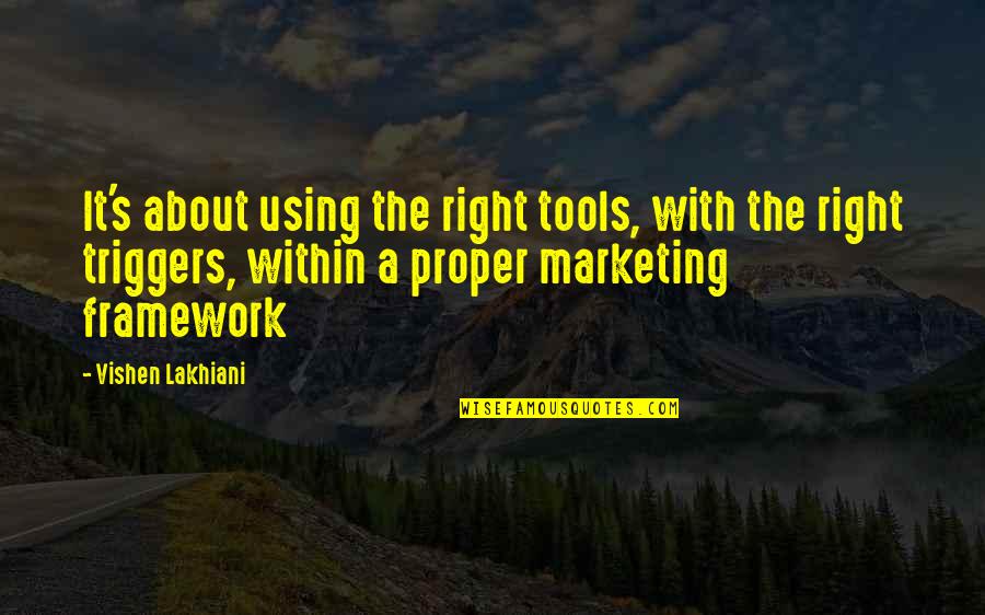 Multiband Radios Quotes By Vishen Lakhiani: It's about using the right tools, with the