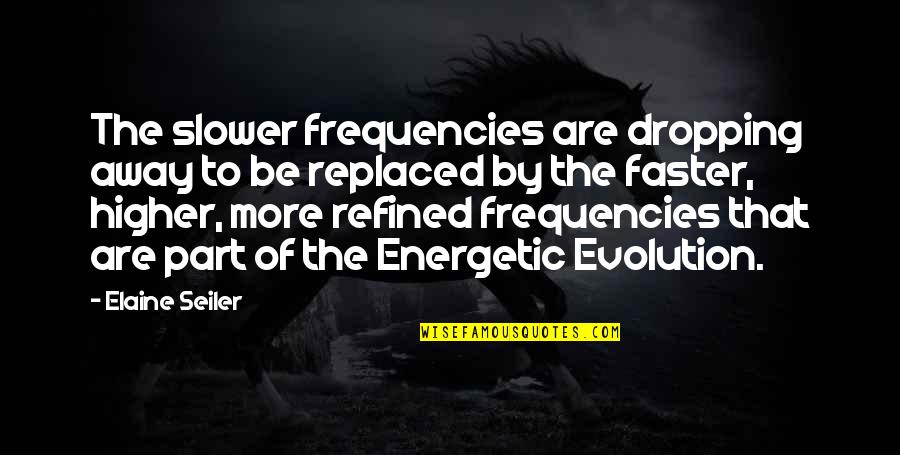 Multidimensional Quotes By Elaine Seiler: The slower frequencies are dropping away to be