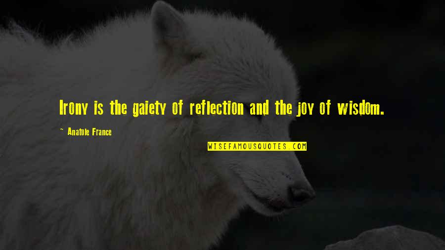 Multivariate Regression Quotes By Anatole France: Irony is the gaiety of reflection and the