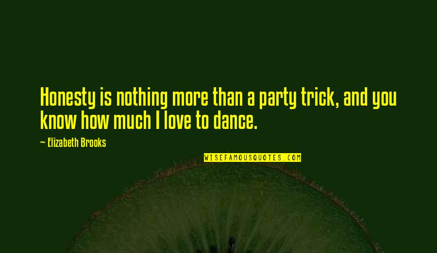 Mumon Ekai Quotes By Elizabeth Brooks: Honesty is nothing more than a party trick,