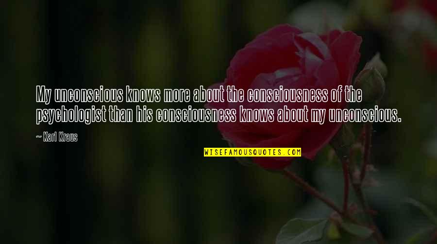 Muradov Ufc Quotes By Karl Kraus: My unconscious knows more about the consciousness of