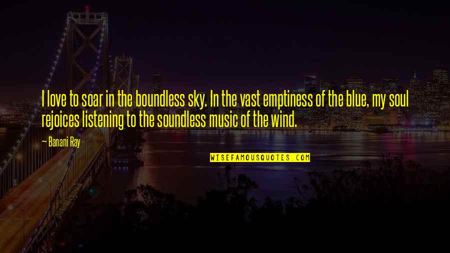 Music & The Soul Quotes By Banani Ray: I love to soar in the boundless sky.