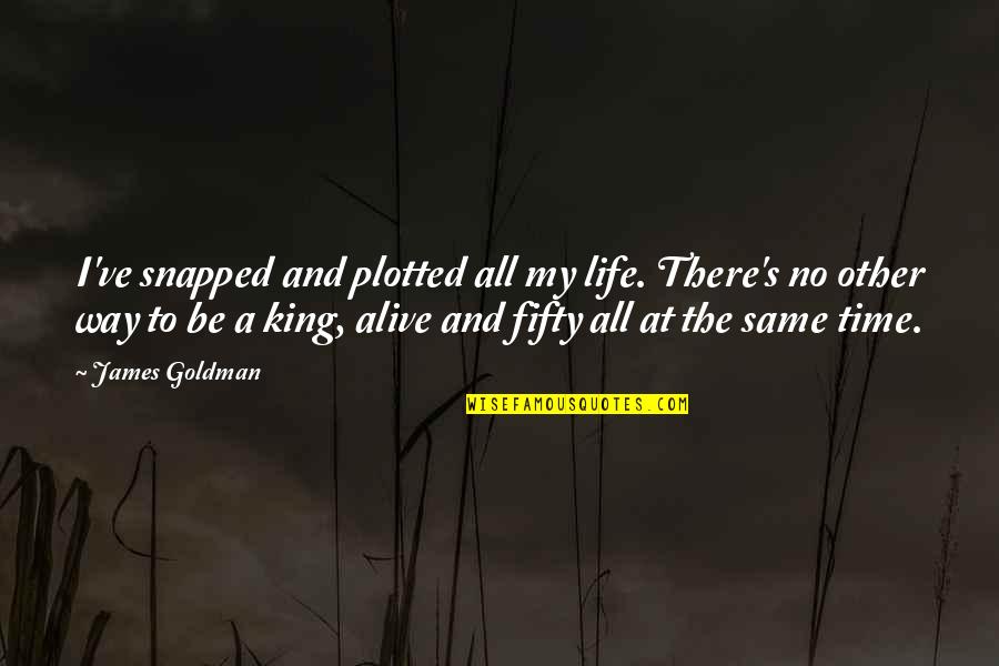 My Life Time Quotes By James Goldman: I've snapped and plotted all my life. There's