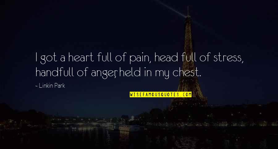 My Pain Quotes By Linkin Park: I got a heart full of pain, head