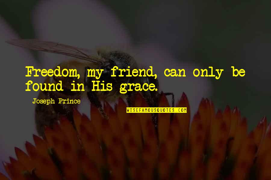 My Prince Quotes By Joseph Prince: Freedom, my friend, can only be found in