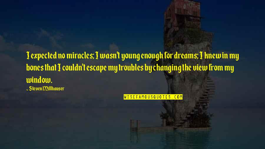 My Window Quotes By Steven Millhauser: I expected no miracles; I wasn't young enough