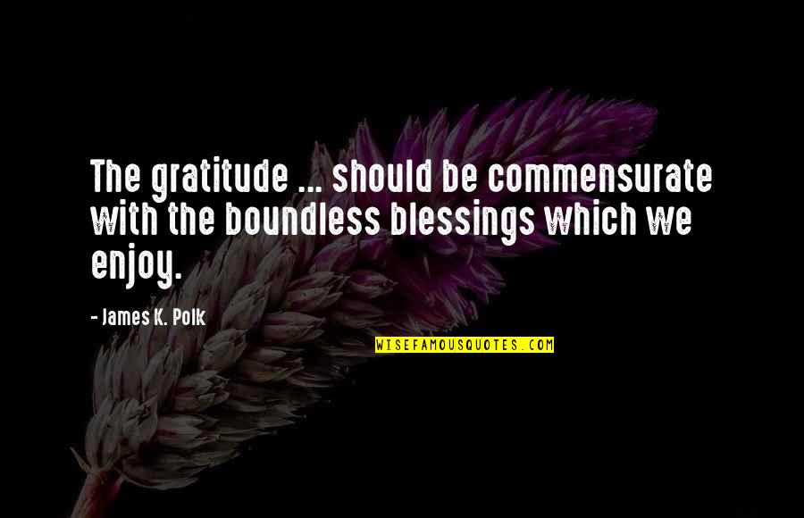 Myardent Quotes By James K. Polk: The gratitude ... should be commensurate with the