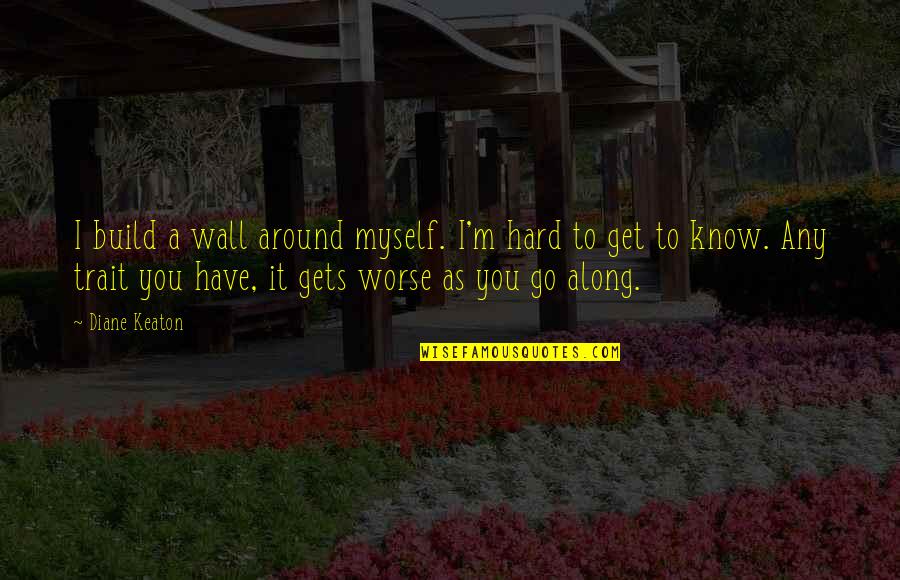 Myself Around You Quotes By Diane Keaton: I build a wall around myself. I'm hard