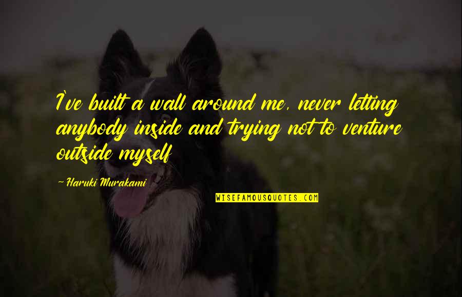 Myself Around You Quotes By Haruki Murakami: I've built a wall around me, never letting