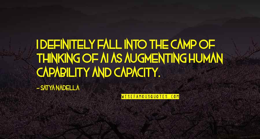 Nadella Satya Quotes By Satya Nadella: I definitely fall into the camp of thinking