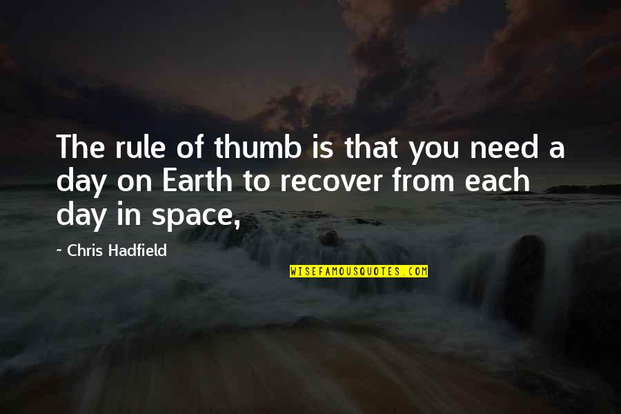 Naemorhedus Quotes By Chris Hadfield: The rule of thumb is that you need