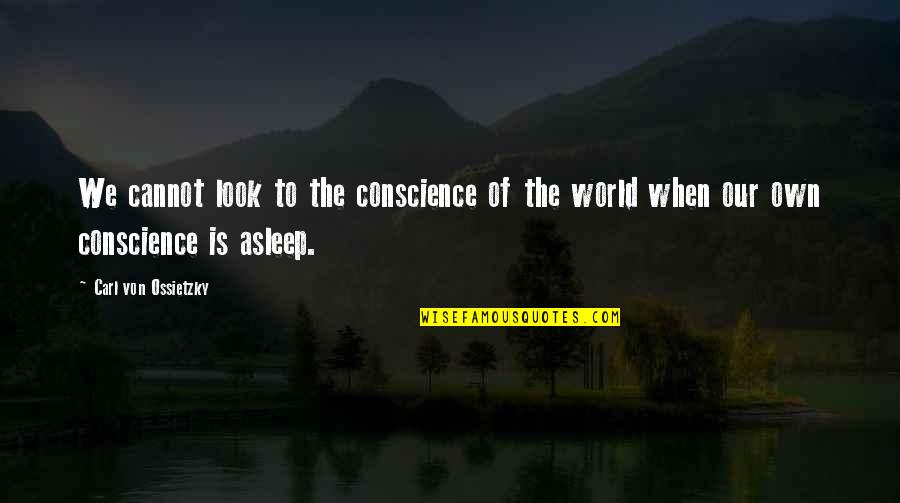 Nagual Animal Quotes By Carl Von Ossietzky: We cannot look to the conscience of the