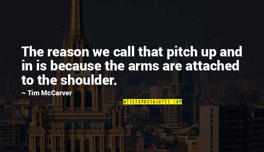 Naitre Conjugation Quotes By Tim McCarver: The reason we call that pitch up and