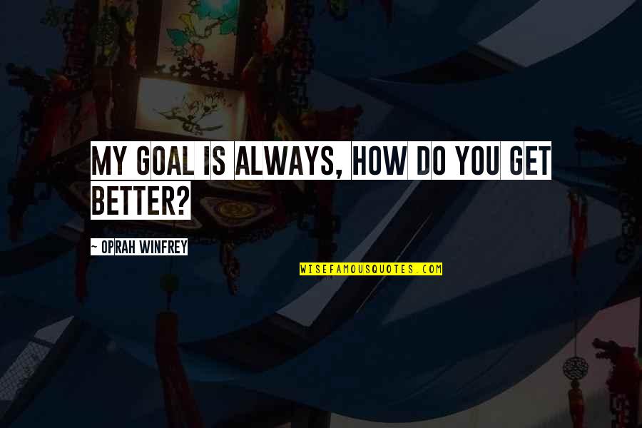 Nakuset Canada Quotes By Oprah Winfrey: My goal is always, how do you get