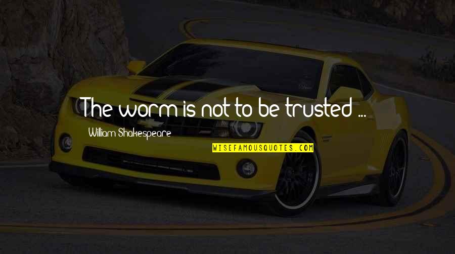 Naoise Sheridan Quotes By William Shakespeare: The worm is not to be trusted ...