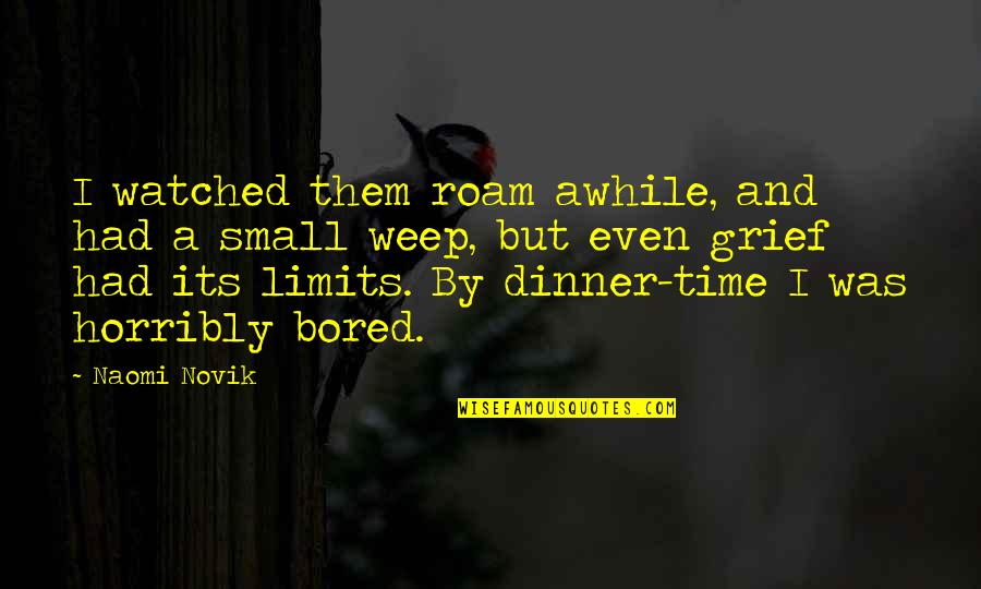 Naomi'd Quotes By Naomi Novik: I watched them roam awhile, and had a