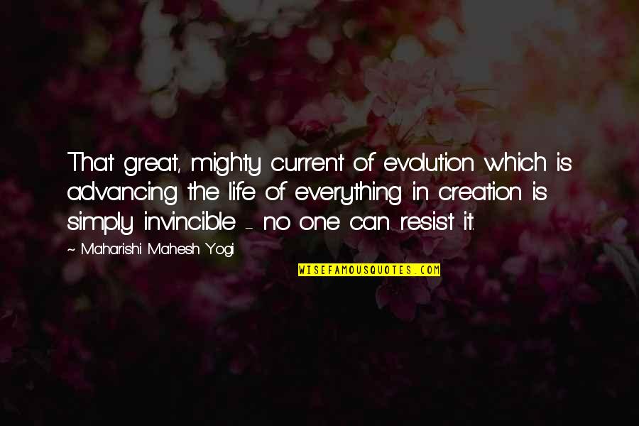 Naoyuki Shimizu Quotes By Maharishi Mahesh Yogi: That great, mighty current of evolution which is