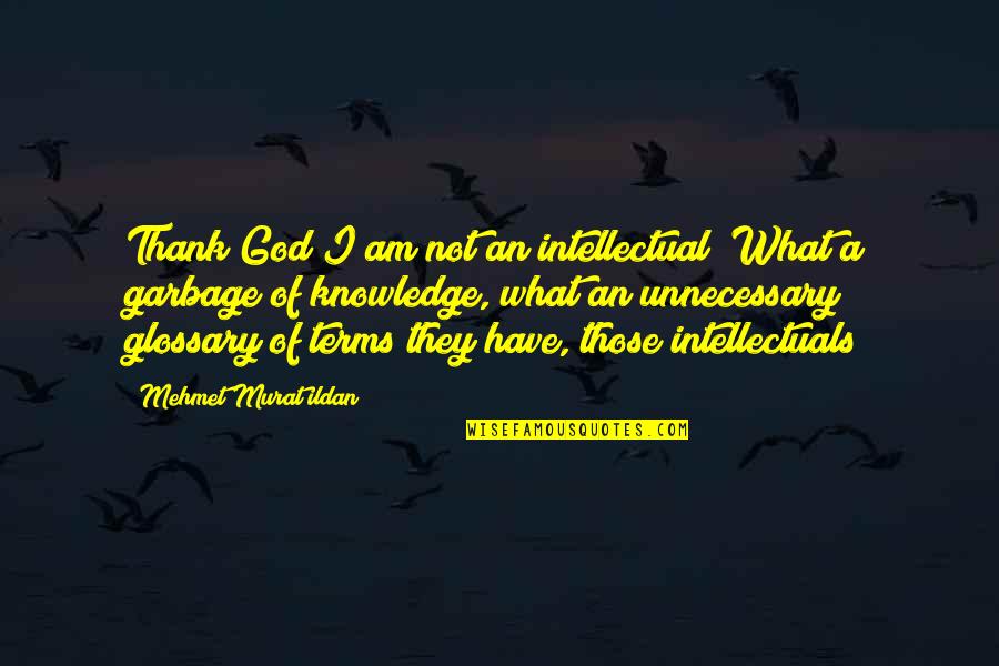 Nateland Quotes By Mehmet Murat Ildan: Thank God I am not an intellectual! What