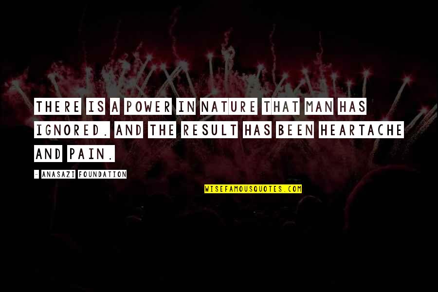 Native American Mother Earth Quotes By Anasazi Foundation: There is a power in nature that man