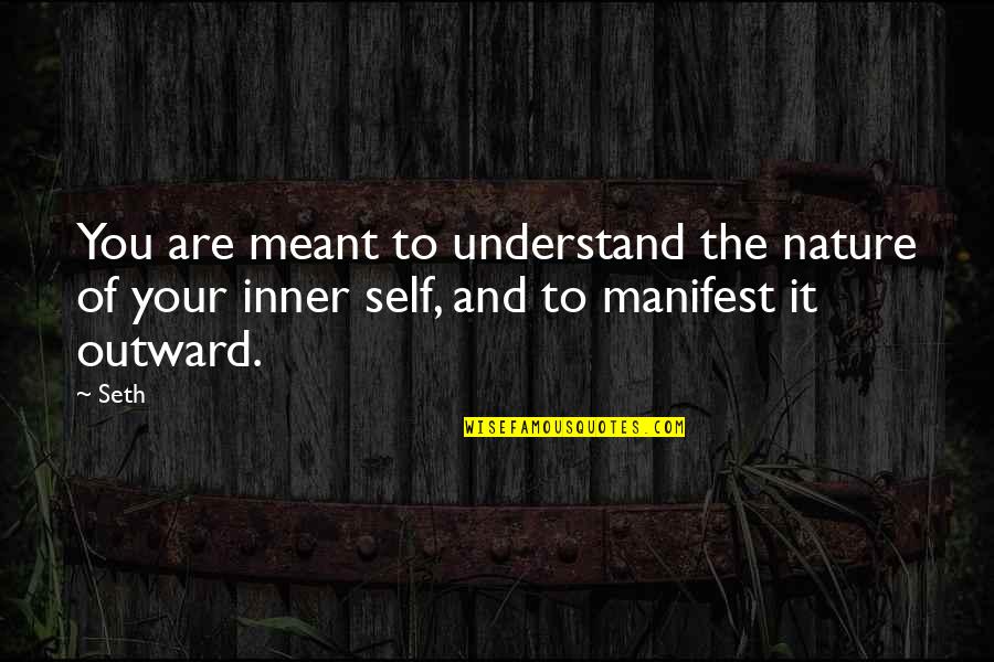 Nature And You Quotes By Seth: You are meant to understand the nature of