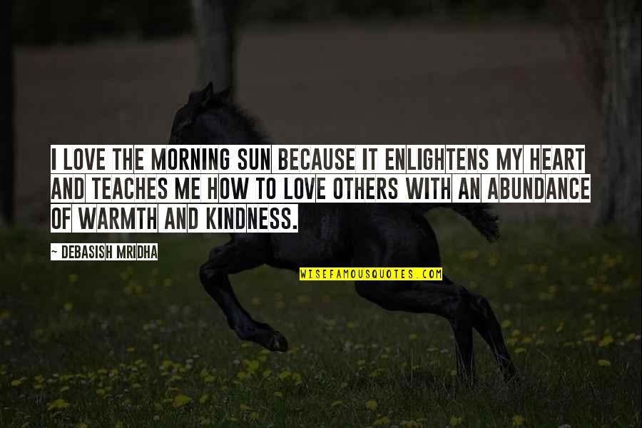 Nature Sun Quotes By Debasish Mridha: I love the morning sun because it enlightens