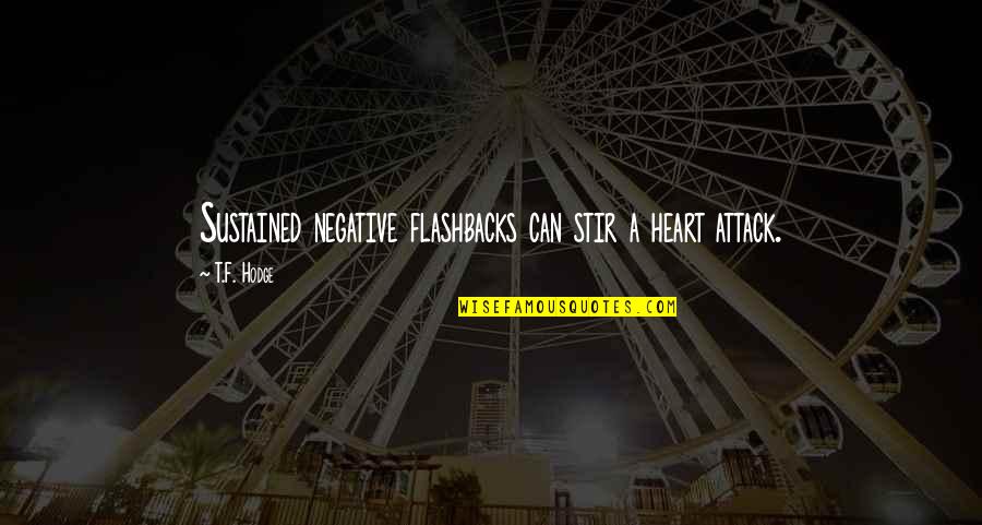 Negative Anxiety Quotes By T.F. Hodge: Sustained negative flashbacks can stir a heart attack.