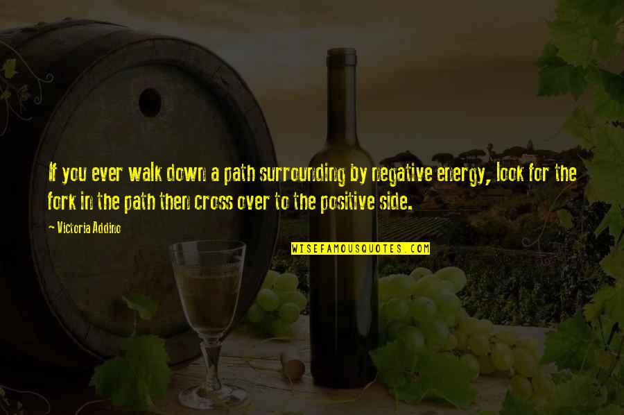 Negative Thinking Quotes By Victoria Addino: If you ever walk down a path surrounding