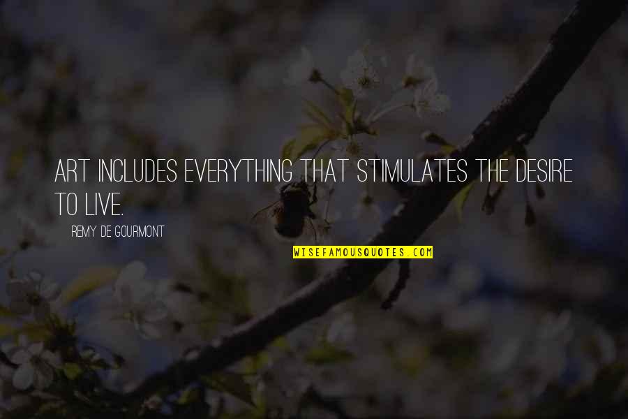 Nekoliko Stvari Quotes By Remy De Gourmont: Art includes everything that stimulates the desire to