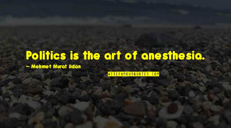 Nereids Home Quotes By Mehmet Murat Ildan: Politics is the art of anesthesia.