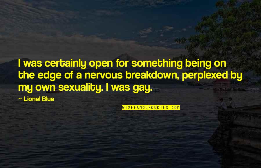 Nervous Breakdown Quotes By Lionel Blue: I was certainly open for something being on