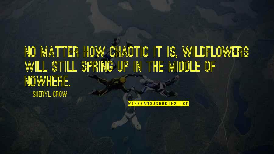 Netinho De Paula Quotes By Sheryl Crow: No matter how chaotic it is, wildflowers will