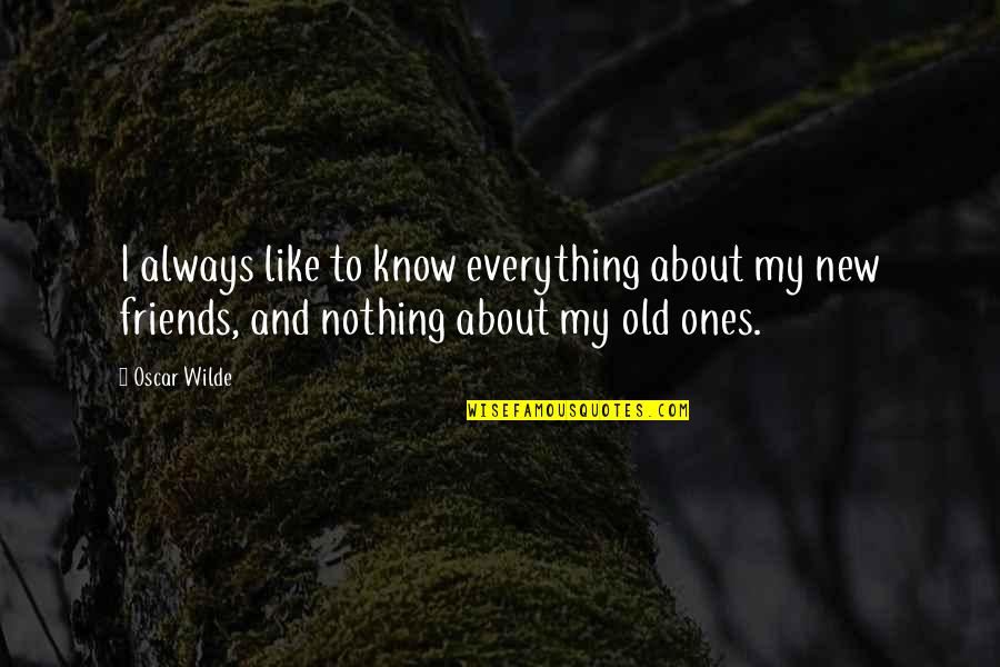 New Everything Quotes By Oscar Wilde: I always like to know everything about my