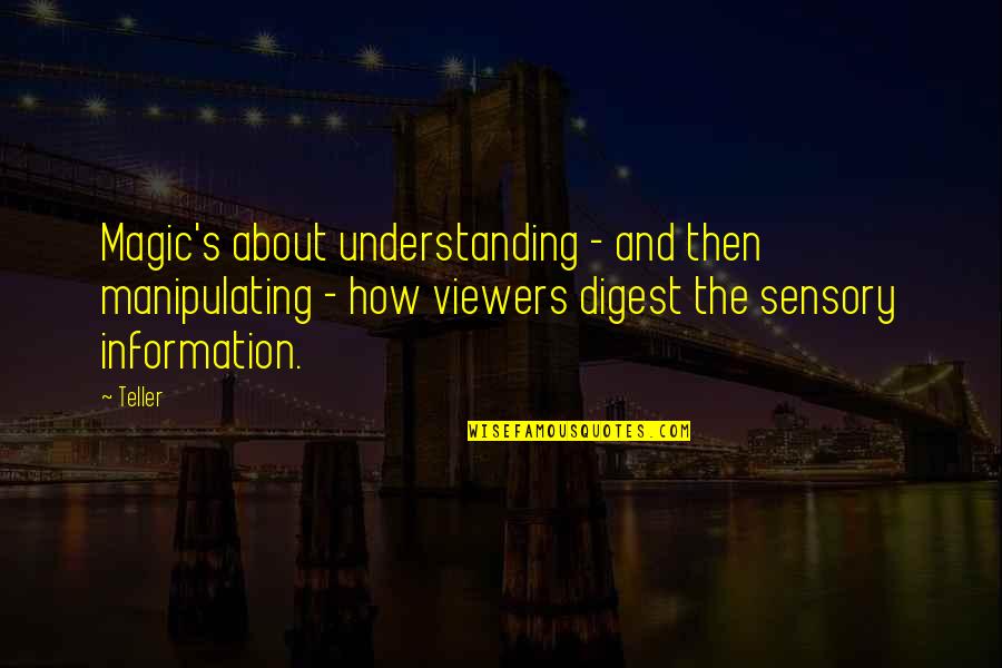 New Ireland Annuity Quotes By Teller: Magic's about understanding - and then manipulating -