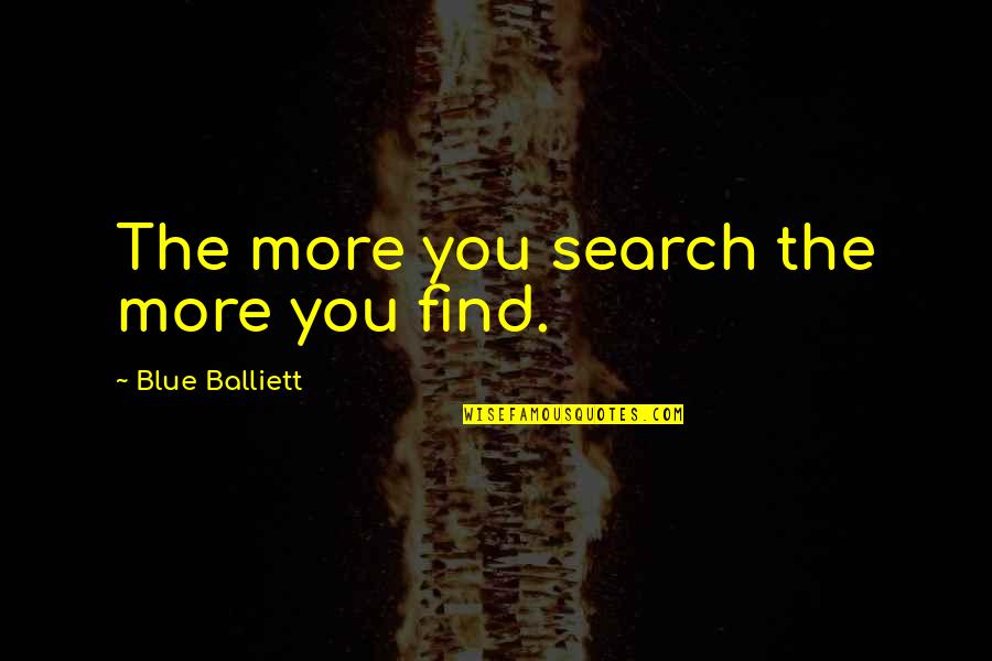 Ngalem Quotes By Blue Balliett: The more you search the more you find.
