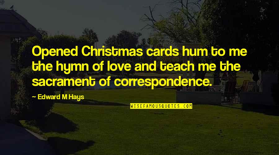 Nginx Php-fpm Magic Quotes By Edward M Hays: Opened Christmas cards hum to me the hymn