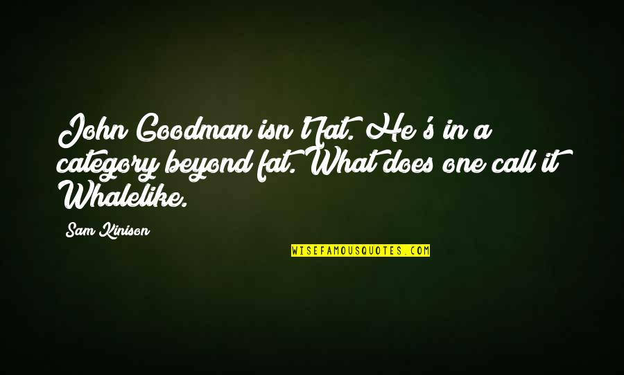 Niciun Sau Quotes By Sam Kinison: John Goodman isn't fat. He's in a category