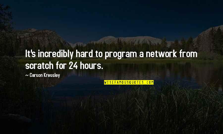 Nieren Quotes By Carson Kressley: It's incredibly hard to program a network from